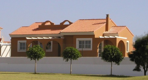 View of the villa from the golf course